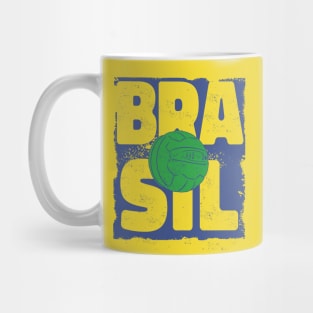 Vintage Brasil Futbol // Retro Brazil Soccer Mug